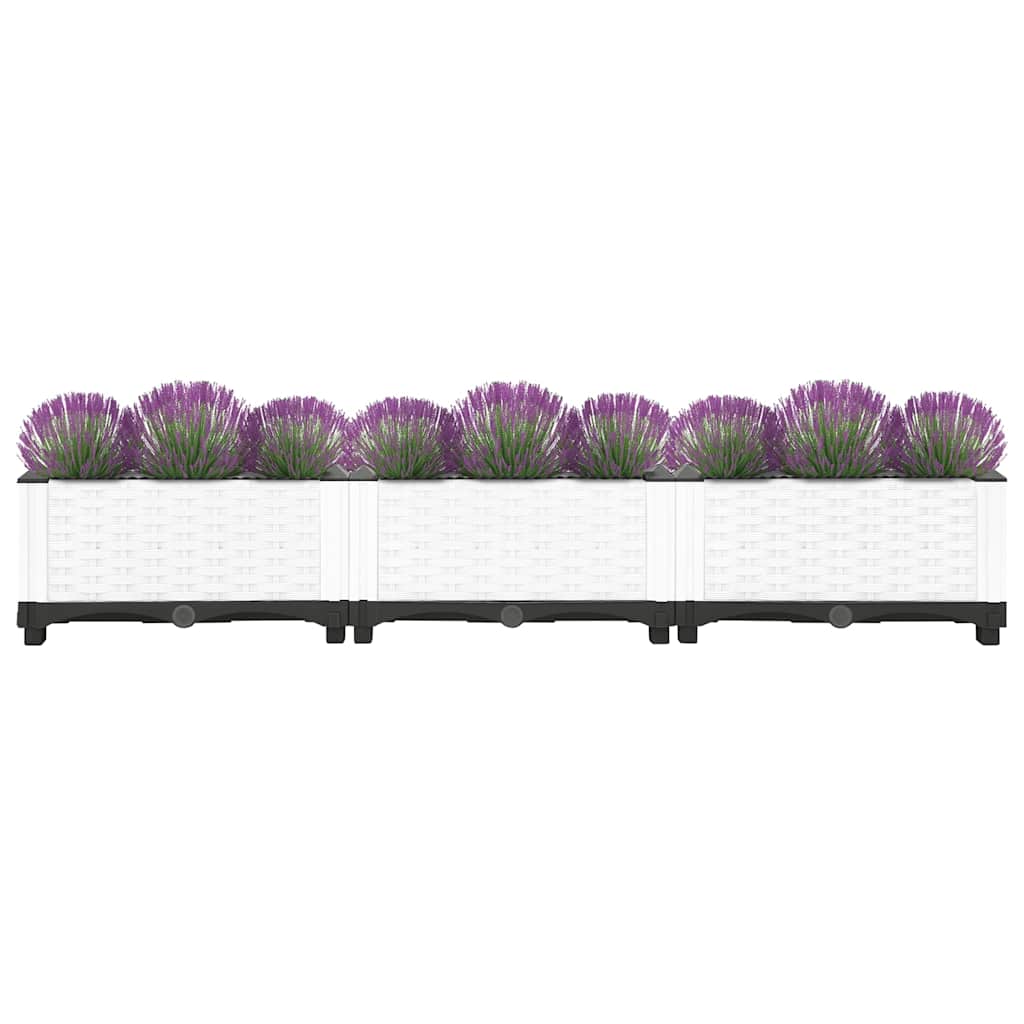 vidaXL Donica do podwyższonej rabaty, 120x40x23 cm, polipropylen