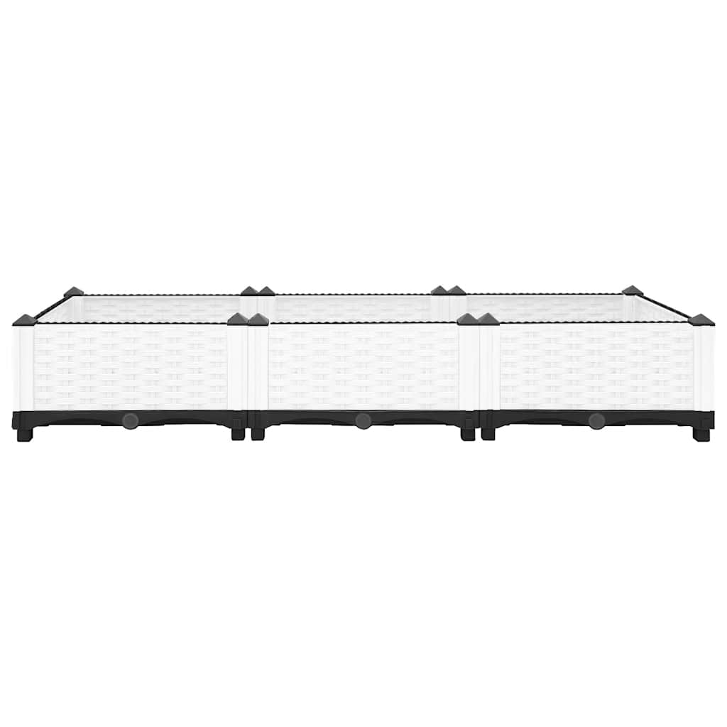 vidaXL Donica do podwyższonej rabaty, 120x40x23 cm, polipropylen