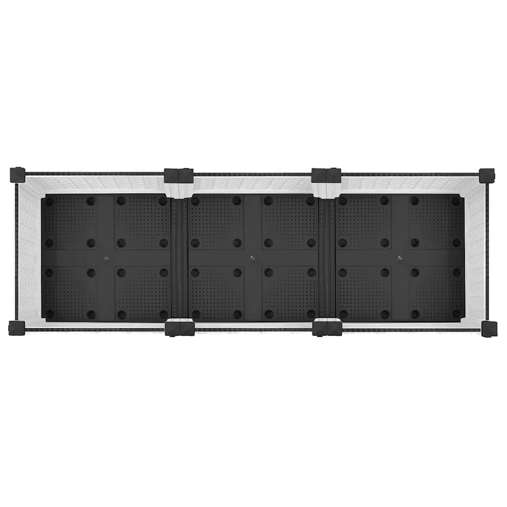 vidaXL Donica do podwyższonej rabaty, 120x40x23 cm, polipropylen
