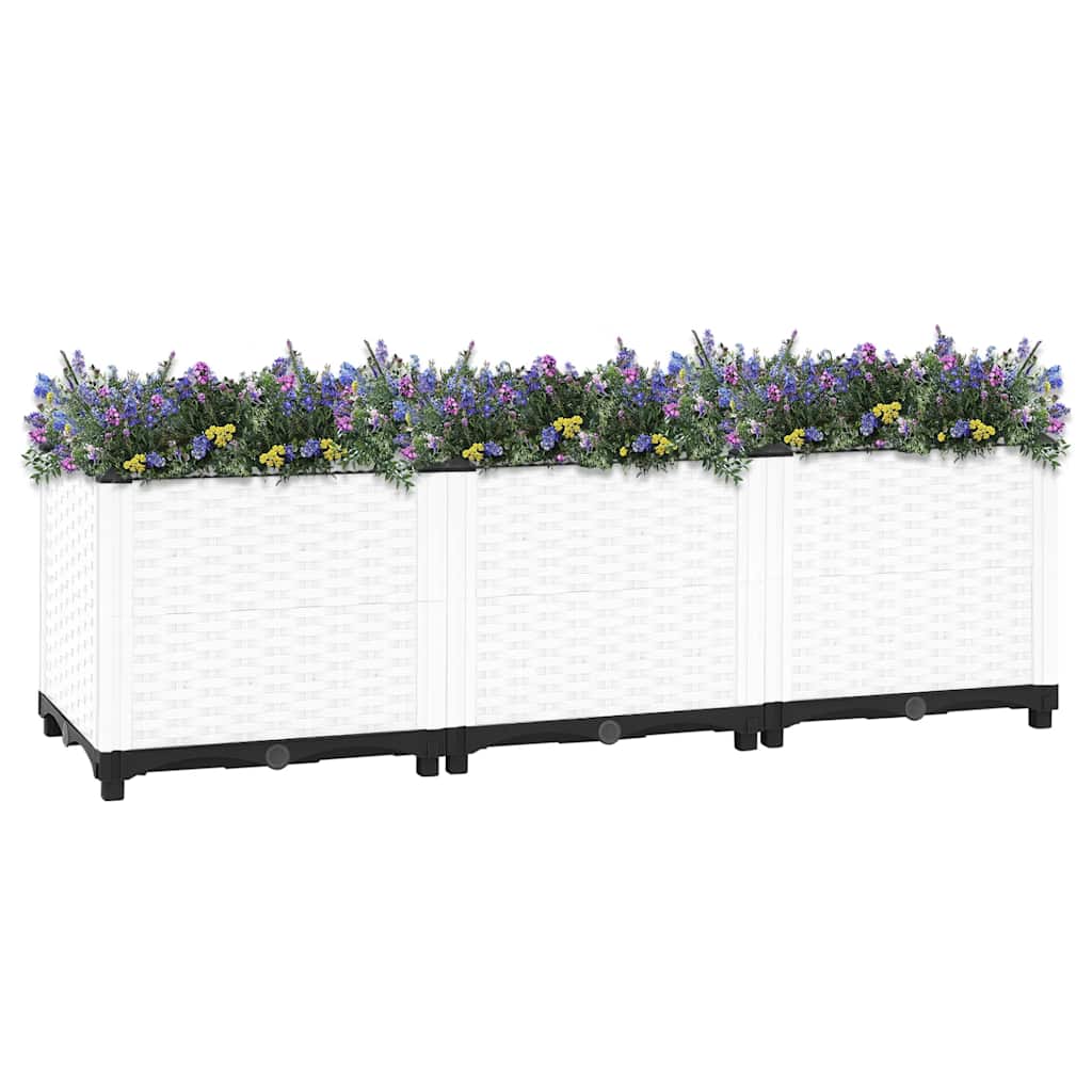 vidaXL Donica do podwyższonej rabaty, 120x40x38 cm, polipropylen