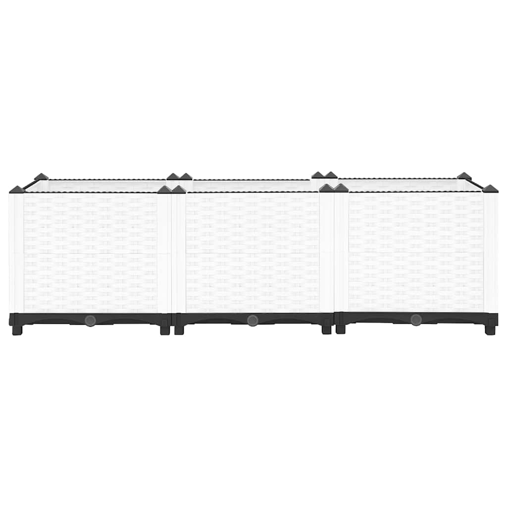 vidaXL Donica do podwyższonej rabaty, 120x40x38 cm, polipropylen