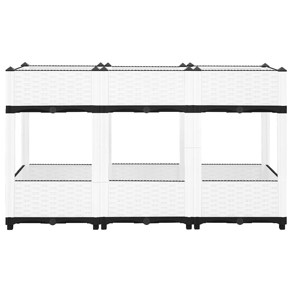 vidaXL Donica do podwyższonej rabaty, 120x40x71 cm, polipropylen