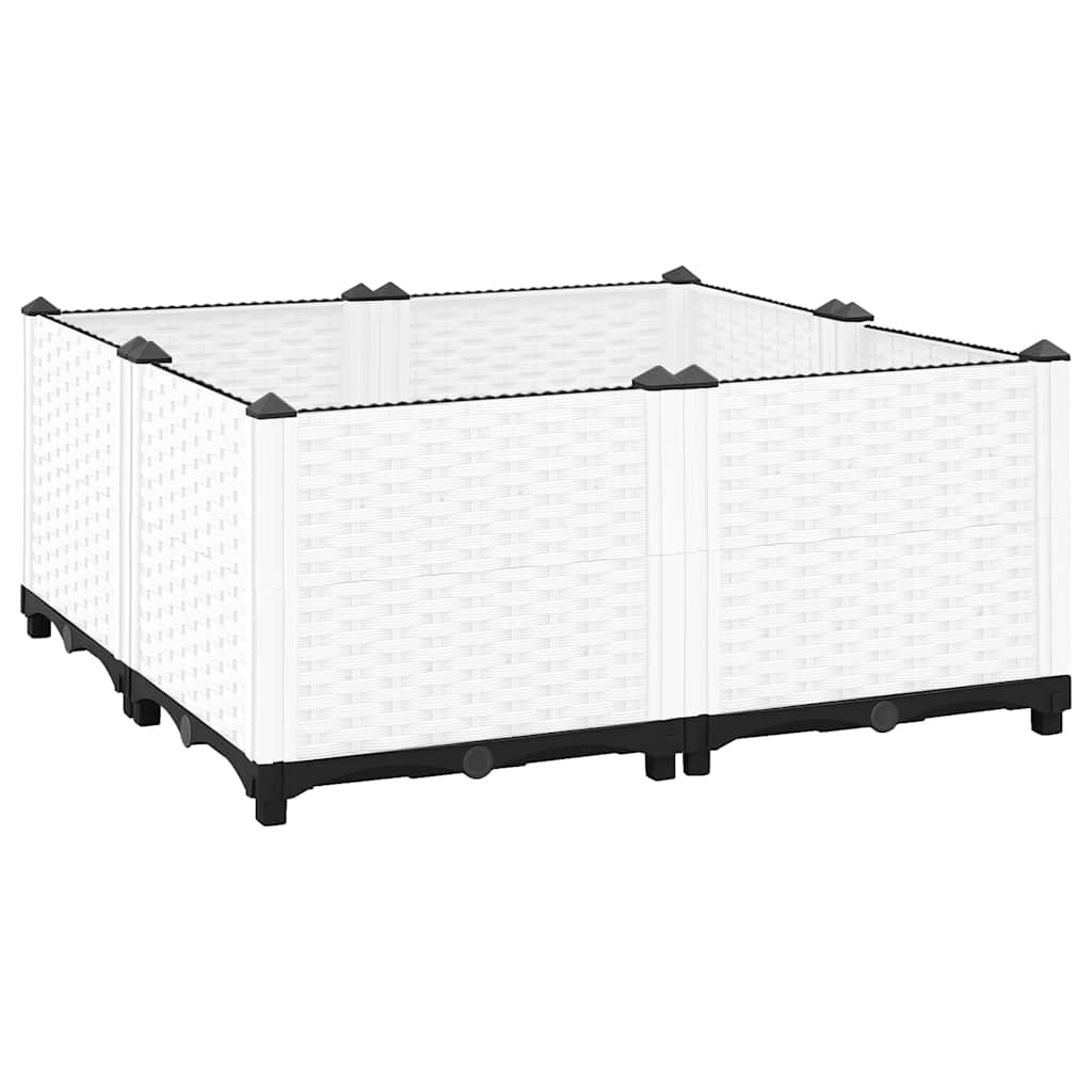 vidaXL Donica do podwyższonej rabaty, 80x80x38 cm, polipropylen