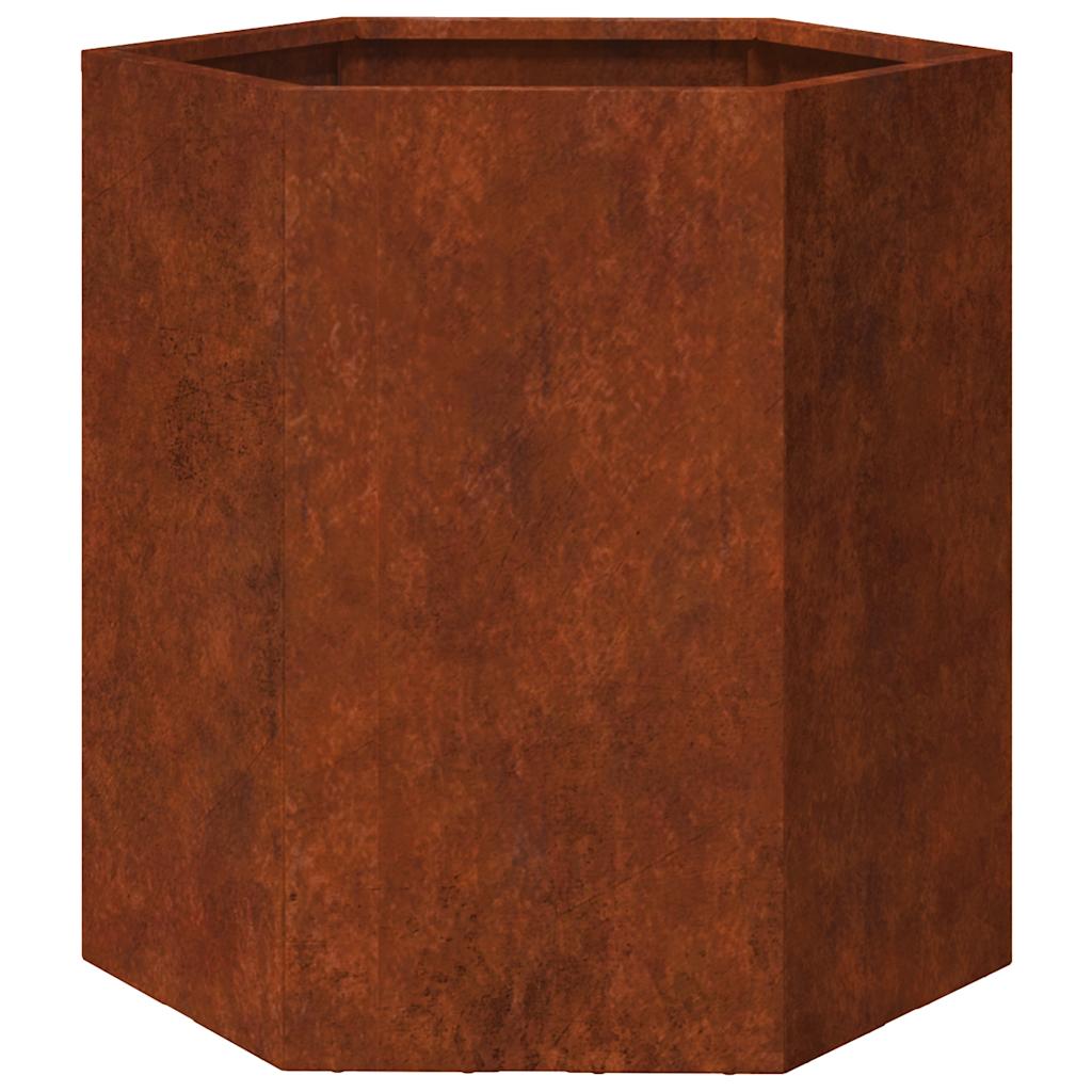 vidaXL Donica, rdzawa, 40x40x45 cm, stal kortenowska