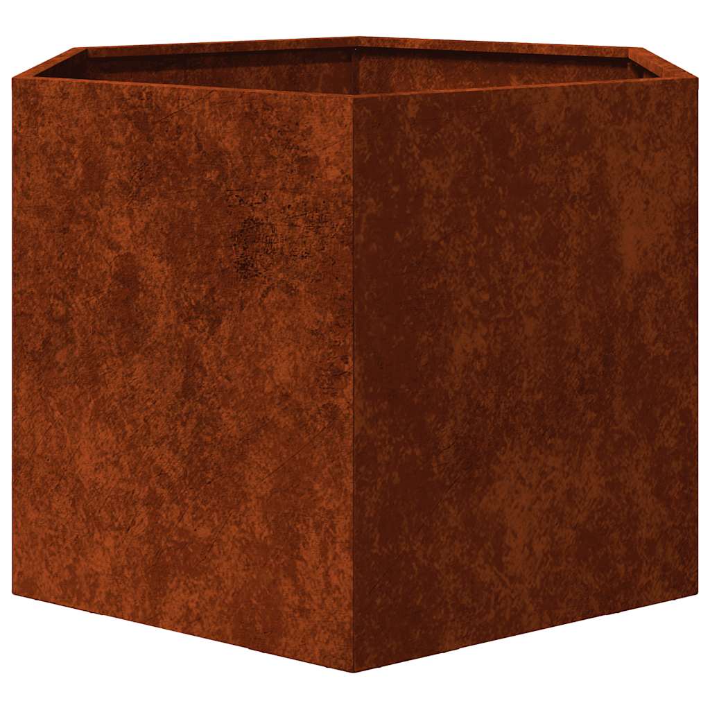 vidaXL Donica, rdzawa, 60x60x45 cm, stal kortenowska