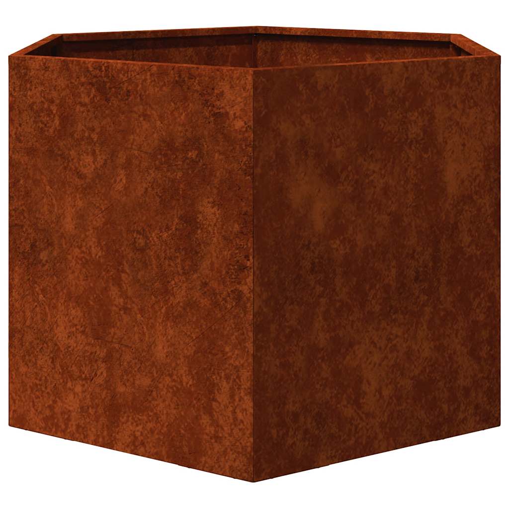 vidaXL Donica, rdzawa, 60x60x45 cm, stal kortenowska