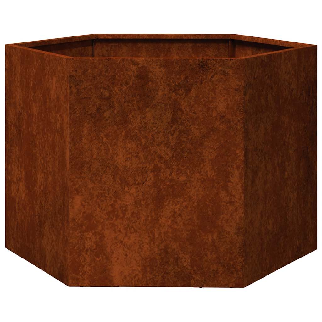 vidaXL Donica, rdzawa, 60x60x45 cm, stal kortenowska