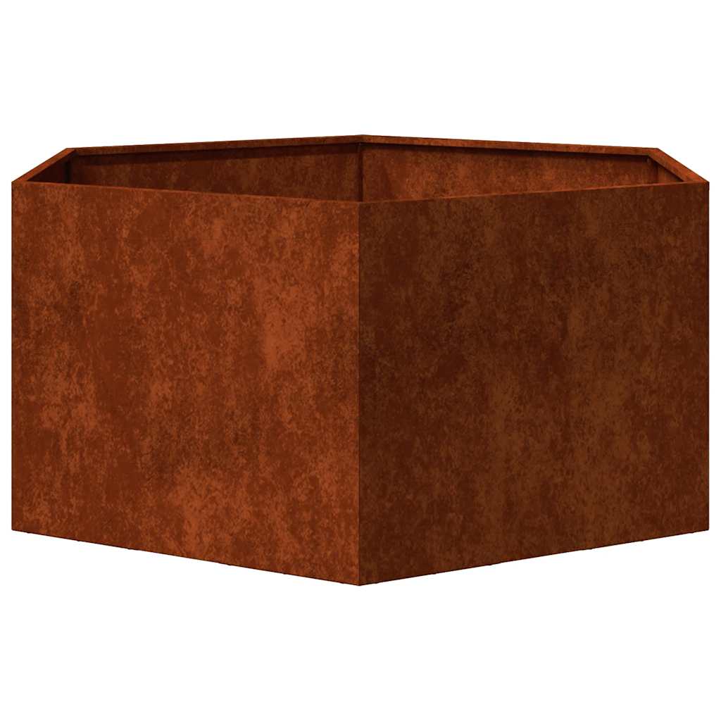 vidaXL Donica, rdzawa, 90x90x45 cm, stal kortenowska