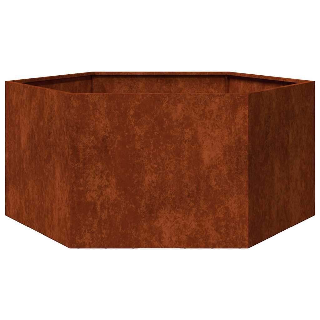 vidaXL Donica, rdzawa, 90x90x45 cm, stal kortenowska