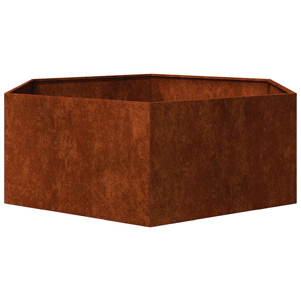 vidaXL Donica, rdzawa, 138x120x45 cm, stal kortenowska