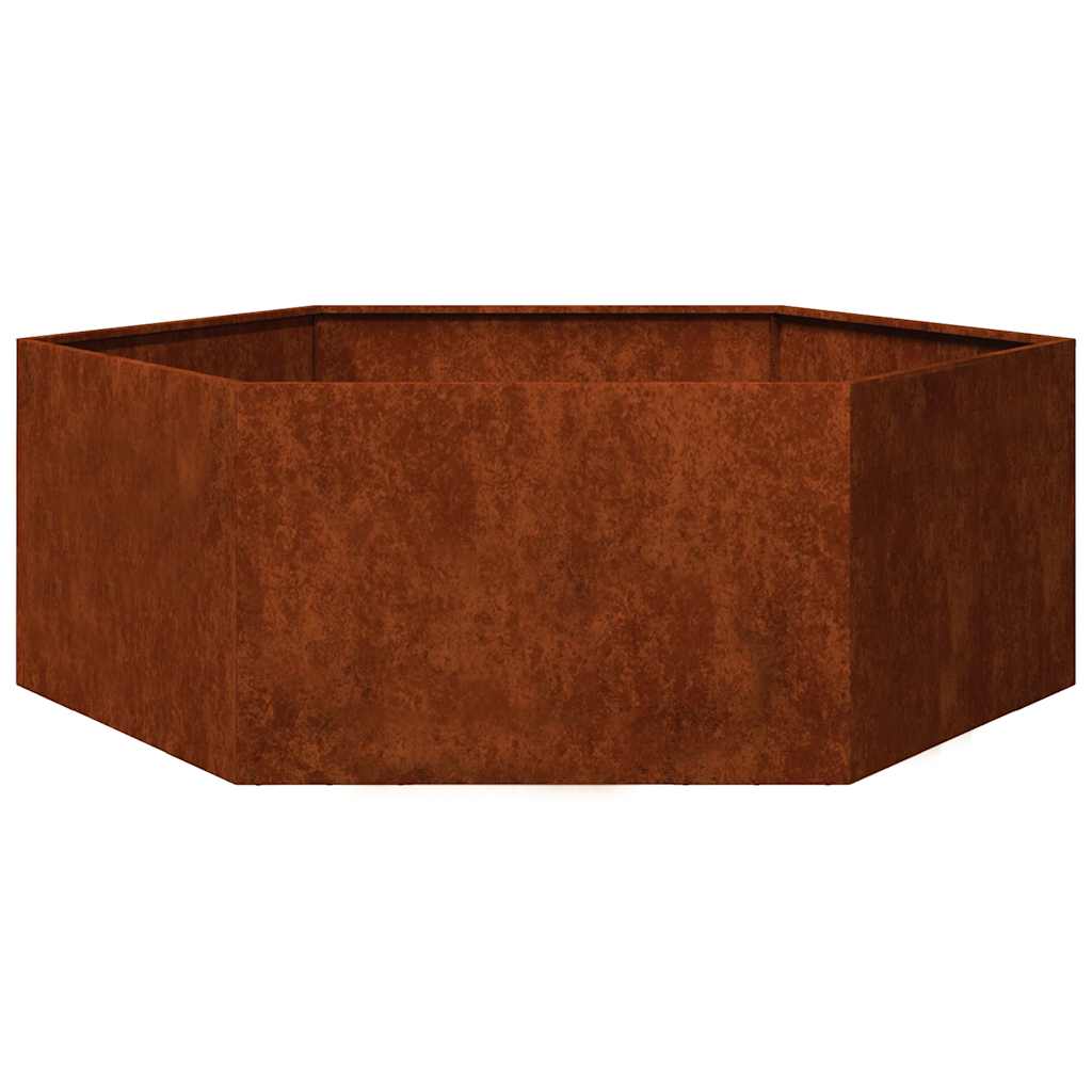 vidaXL Donica, rdzawa, 138x120x45 cm, stal kortenowska