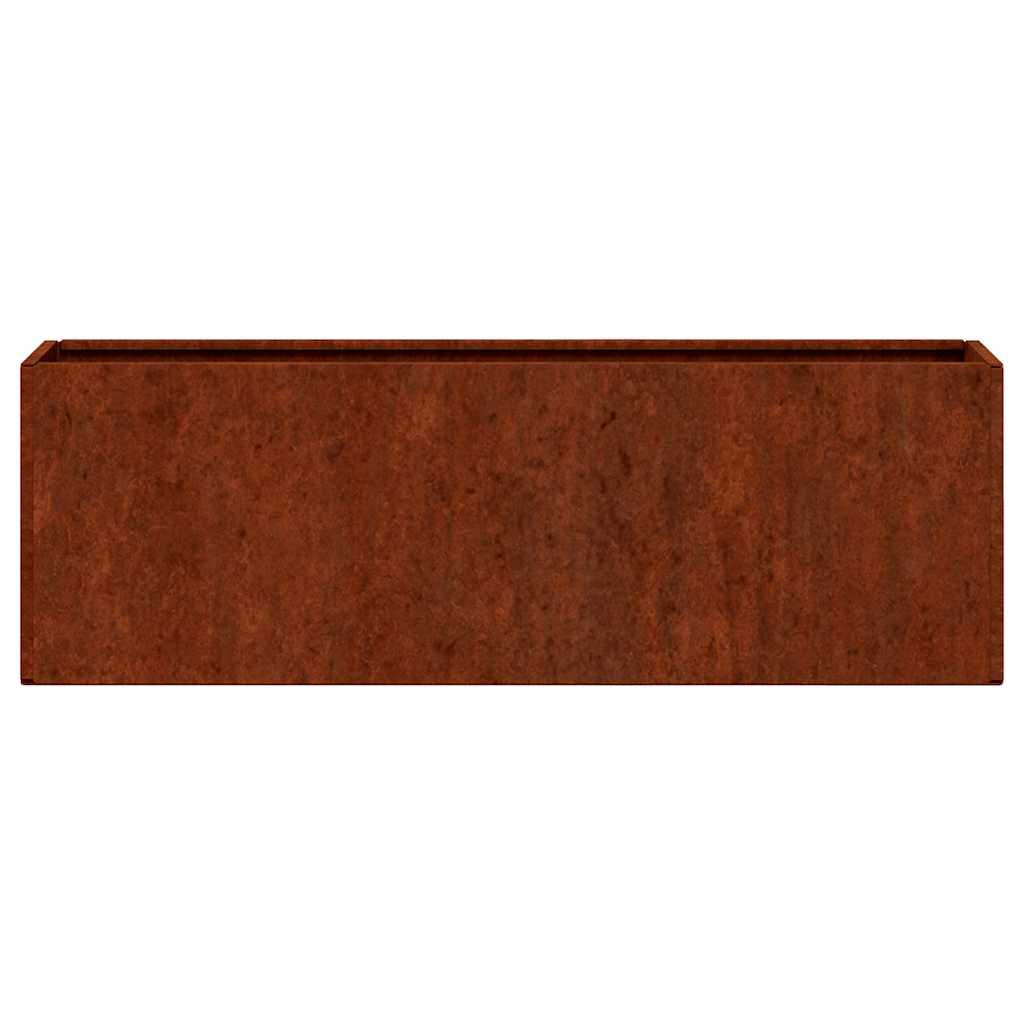 vidaXL Doniczki ścienne, 2 szt., rdzawe, stal kortenowska, 53x10x17 cm