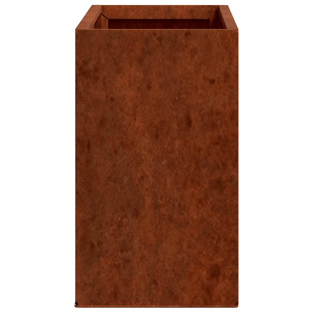 vidaXL Doniczki ścienne, 2 szt., rdzawe, stal kortenowska, 53x10x17 cm