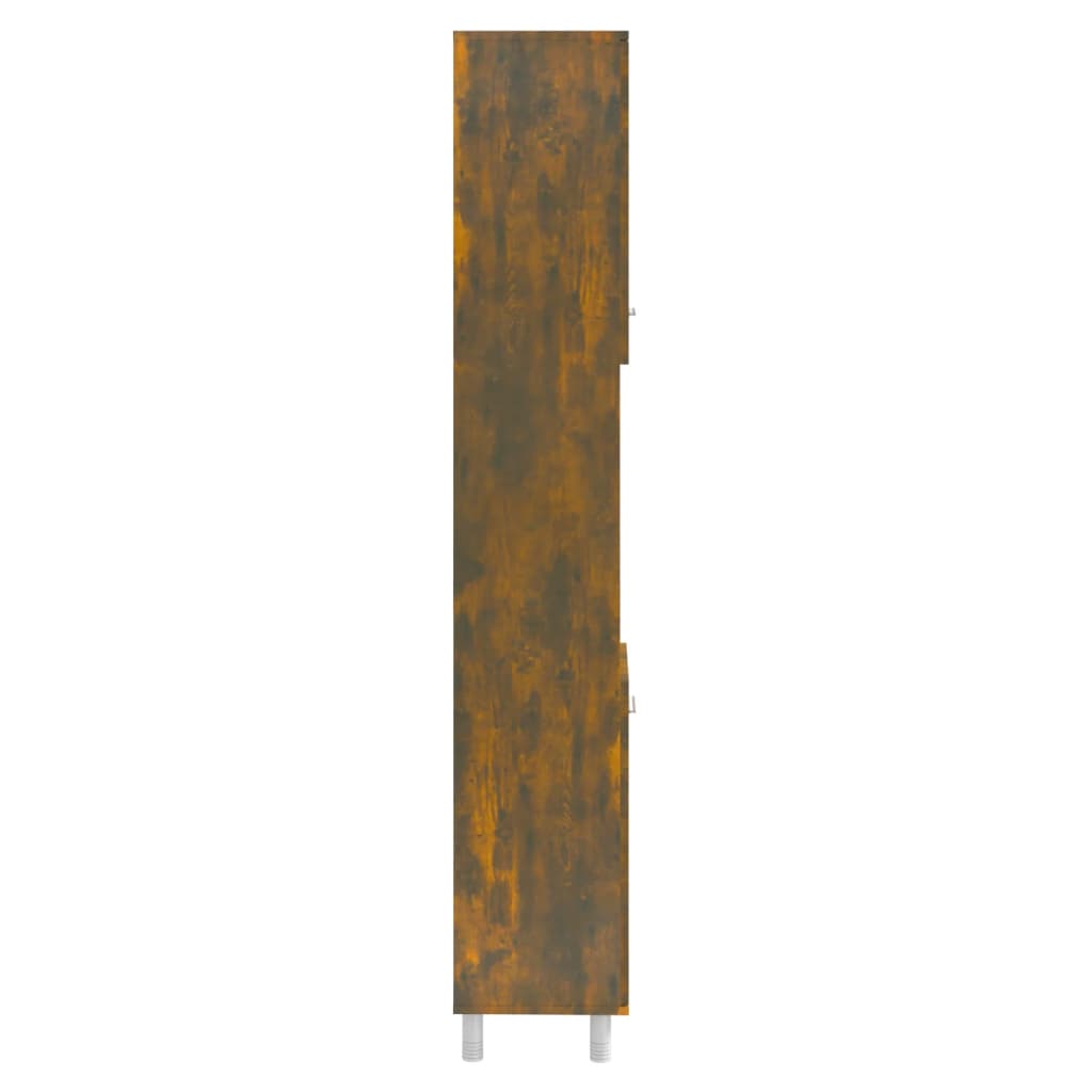 vidaXL Szafka łazienkowa, przydymiony dąb, 30x30x179 cm