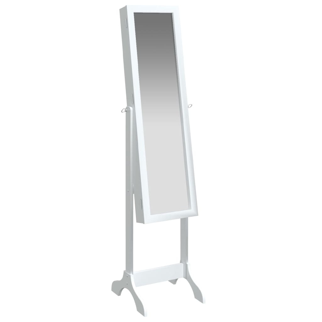 vidaXL Lustro wolnostojące, białe, 34x37x146 cm