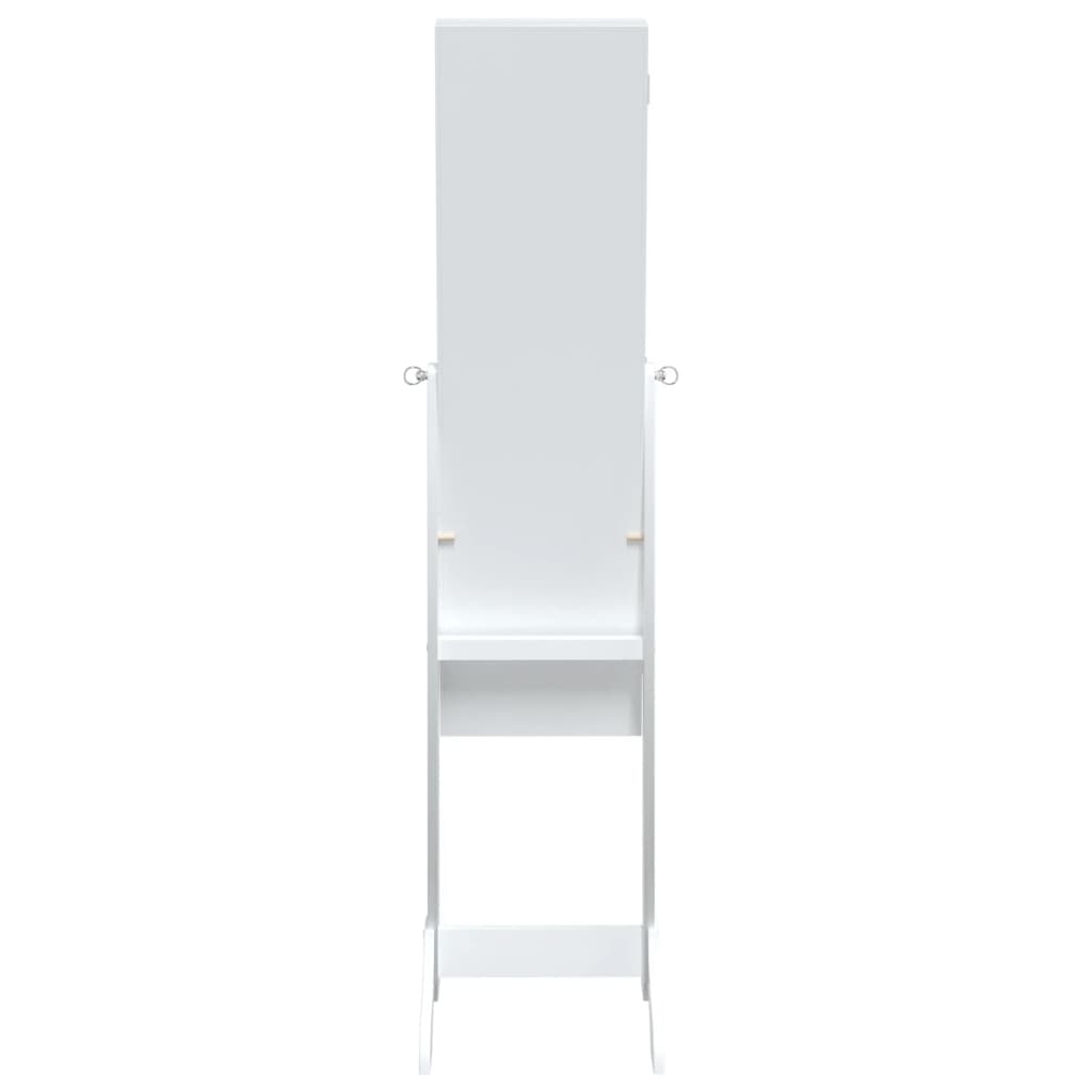 vidaXL Lustro stojące z LED, białe, 34x37x146 cm