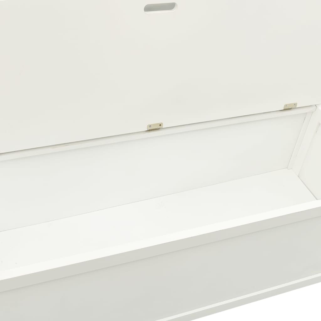 vidaXL Ławka, biała, 107x45x75,5 cm, lite drewno jodłowe