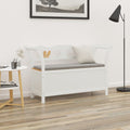 vidaXL Ławka, biała, 107x45x75,5 cm, lite drewno jodłowe
