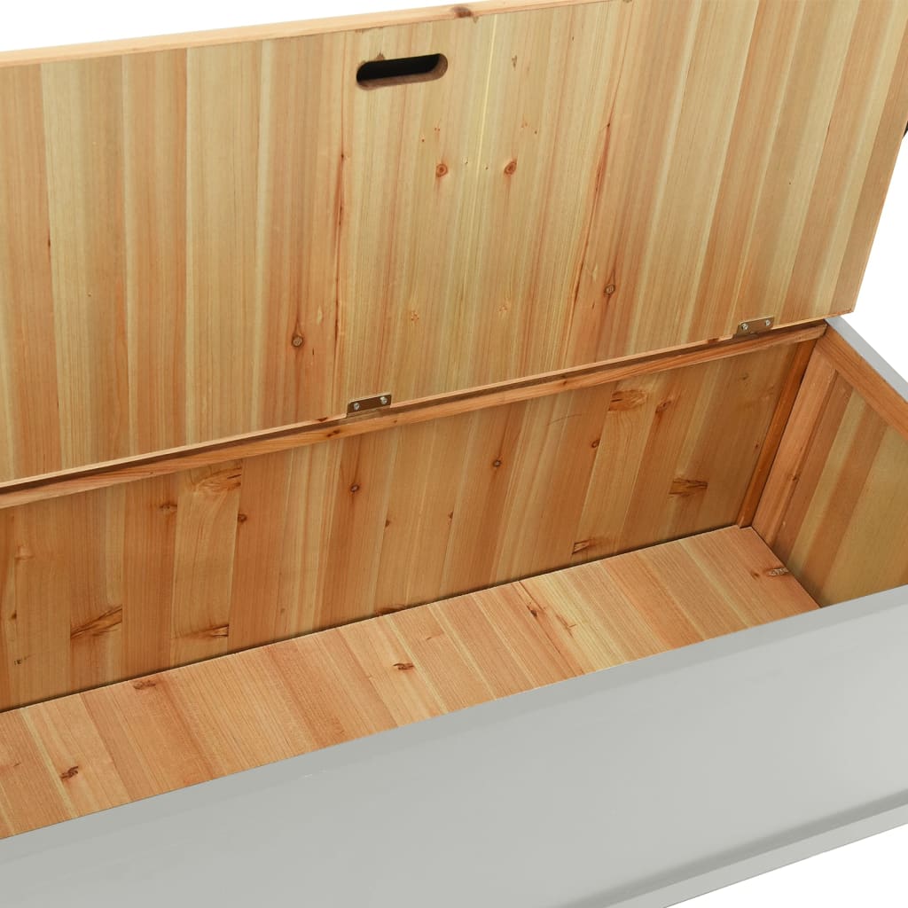 vidaXL Ławka, szara, 107x45x75,5 cm, lite drewno jodłowe