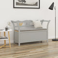 vidaXL Ławka, szara, 107x45x75,5 cm, lite drewno jodłowe