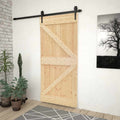 vidaXL Drzwi NARVIK Naturalny 80 x 210 cm Lite Drewno Sosnowe