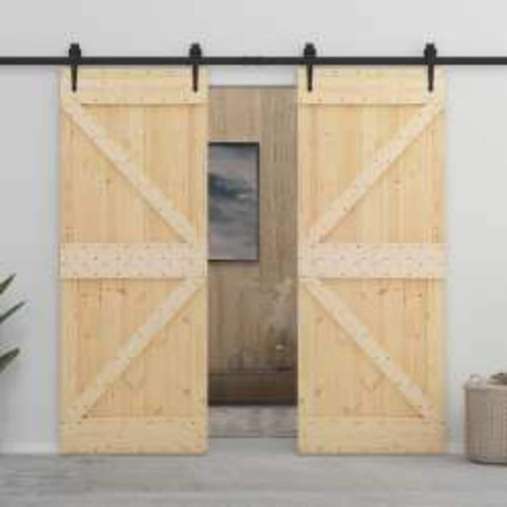 vidaXL Drzwi NARVIK Naturalny 80 x 210 cm Lite Drewno Sosnowe