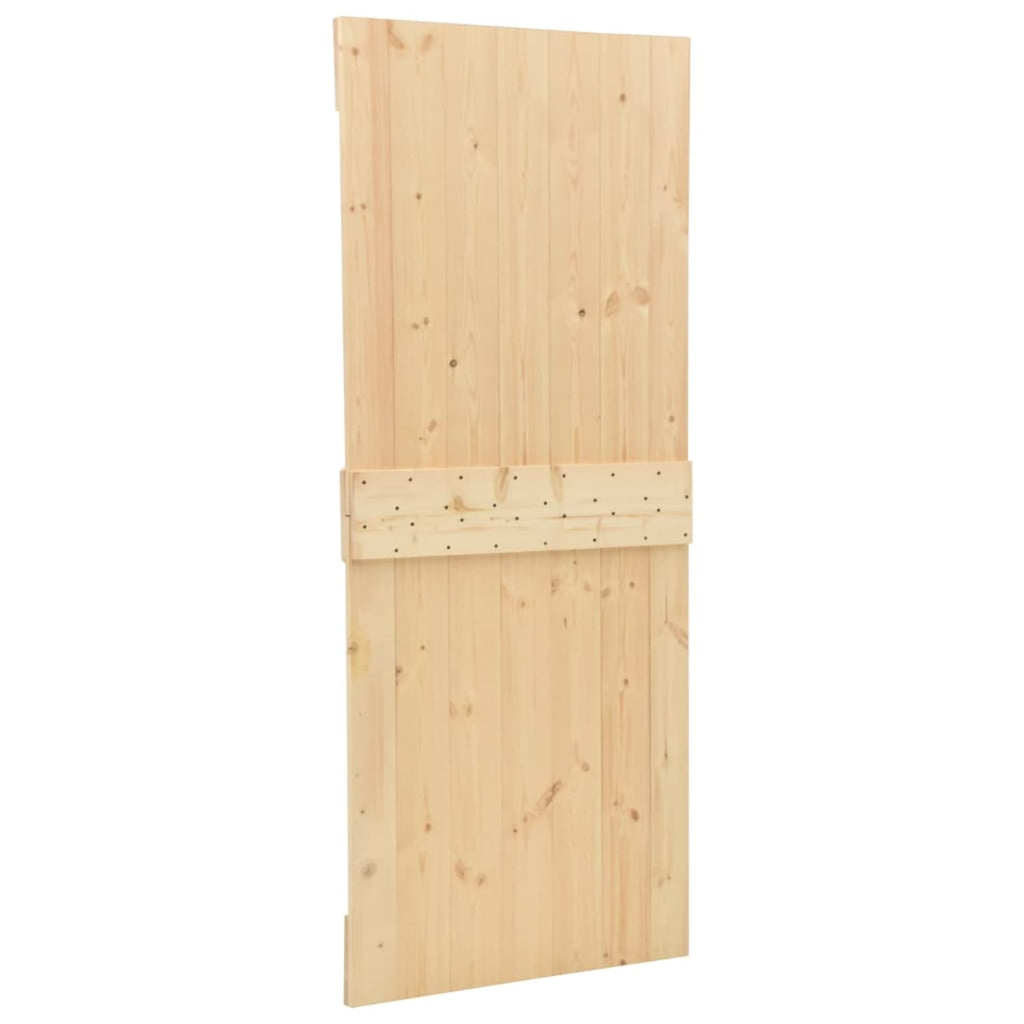 vidaXL Drzwi NARVIK Naturalny 80 x 210 cm Lite Drewno Sosnowe