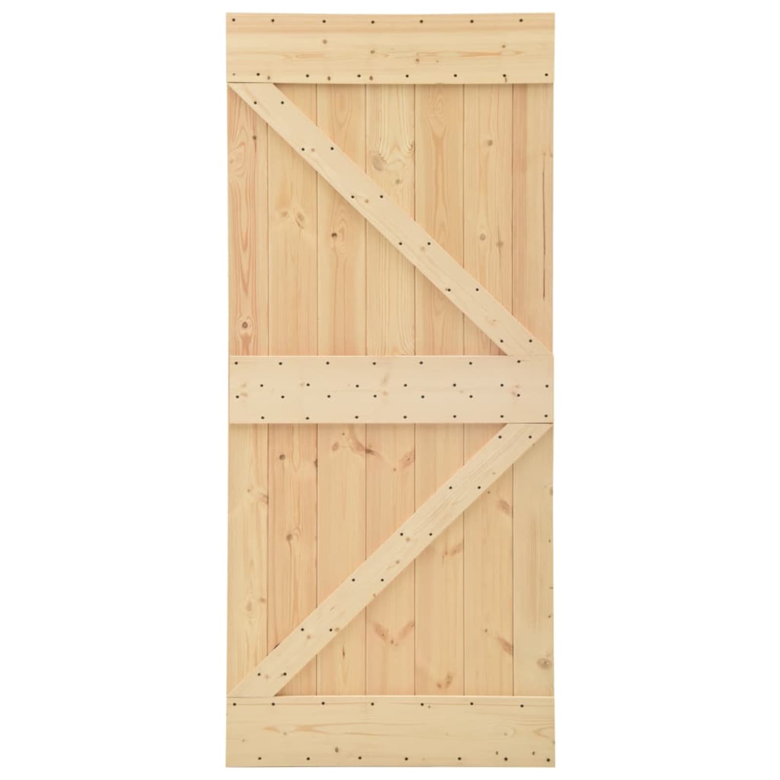 vidaXL Drzwi NARVIK Naturalny 80 x 210 cm Lite Drewno Sosnowe