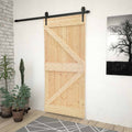 vidaXL Drzwi NARVIK Naturalny 90 x 210 cm Lite Drewno Sosnowe
