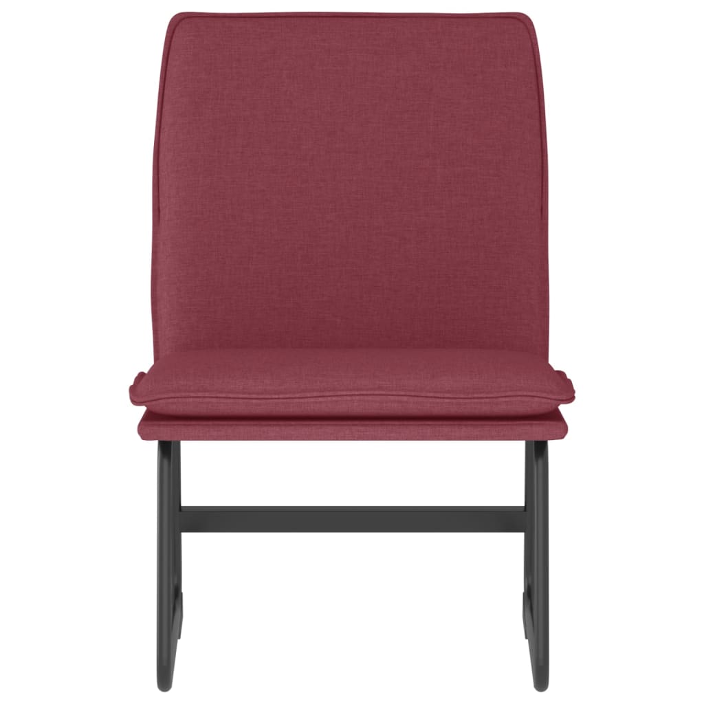 vidaXL Krzesło wypoczynkowe, winna czerwień, 52x75x76cm, obite tkaniną