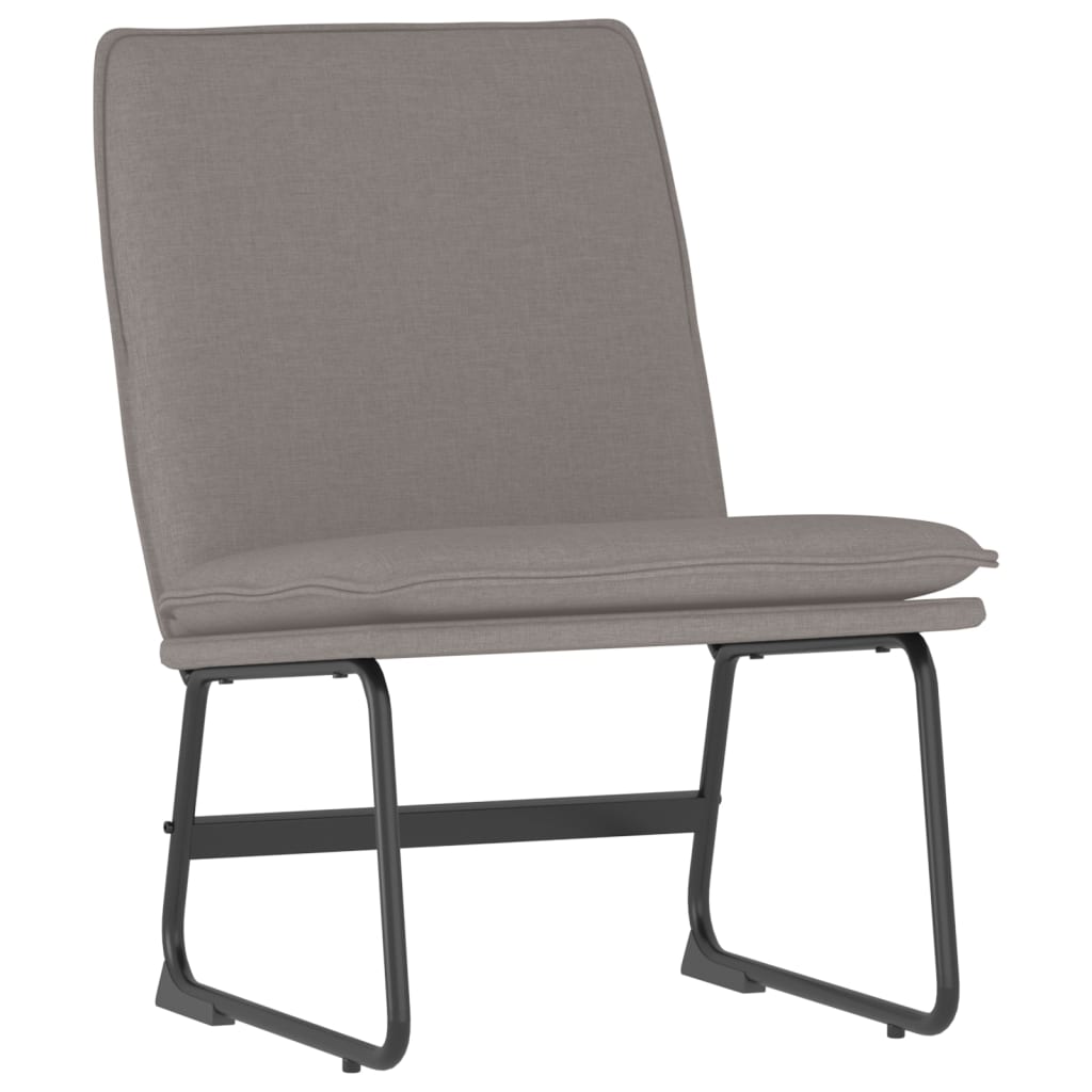 vidaXL Krzesło wypoczynkowe, taupe, 52x75x76 cm, obite tkaniną