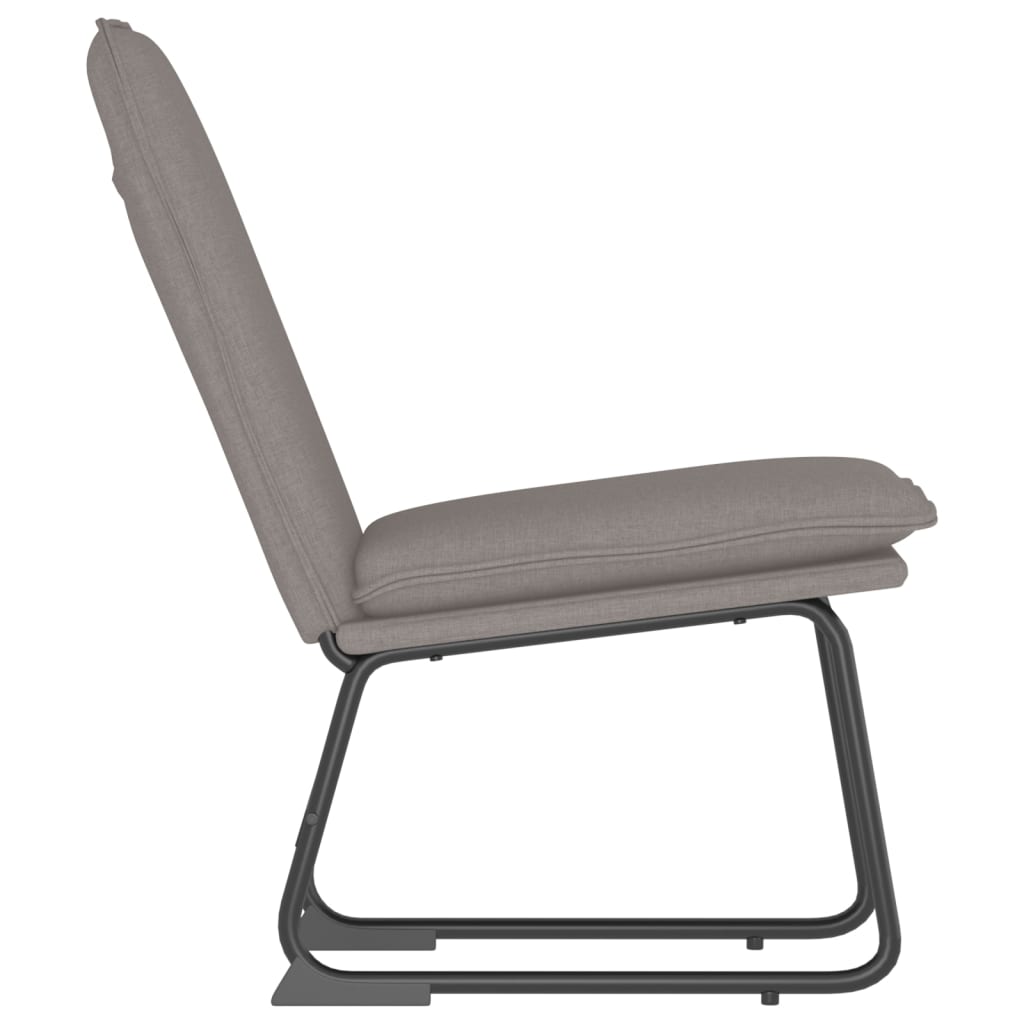 vidaXL Krzesło wypoczynkowe, taupe, 52x75x76 cm, obite tkaniną