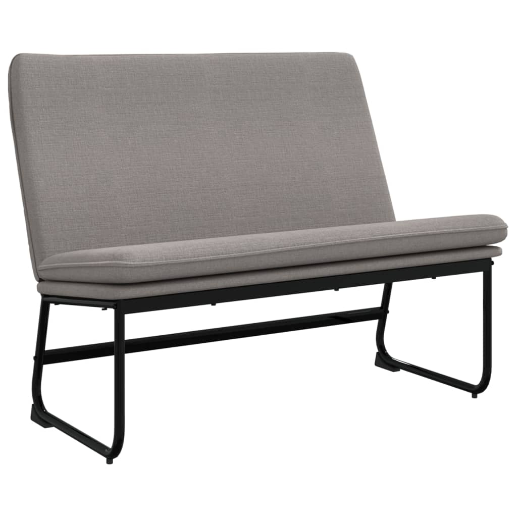 vidaXL Ławka, taupe, 100x75x76 cm, obita tkaniną