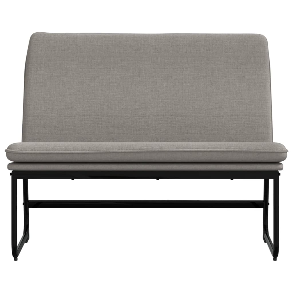 vidaXL Ławka, taupe, 100x75x76 cm, obita tkaniną