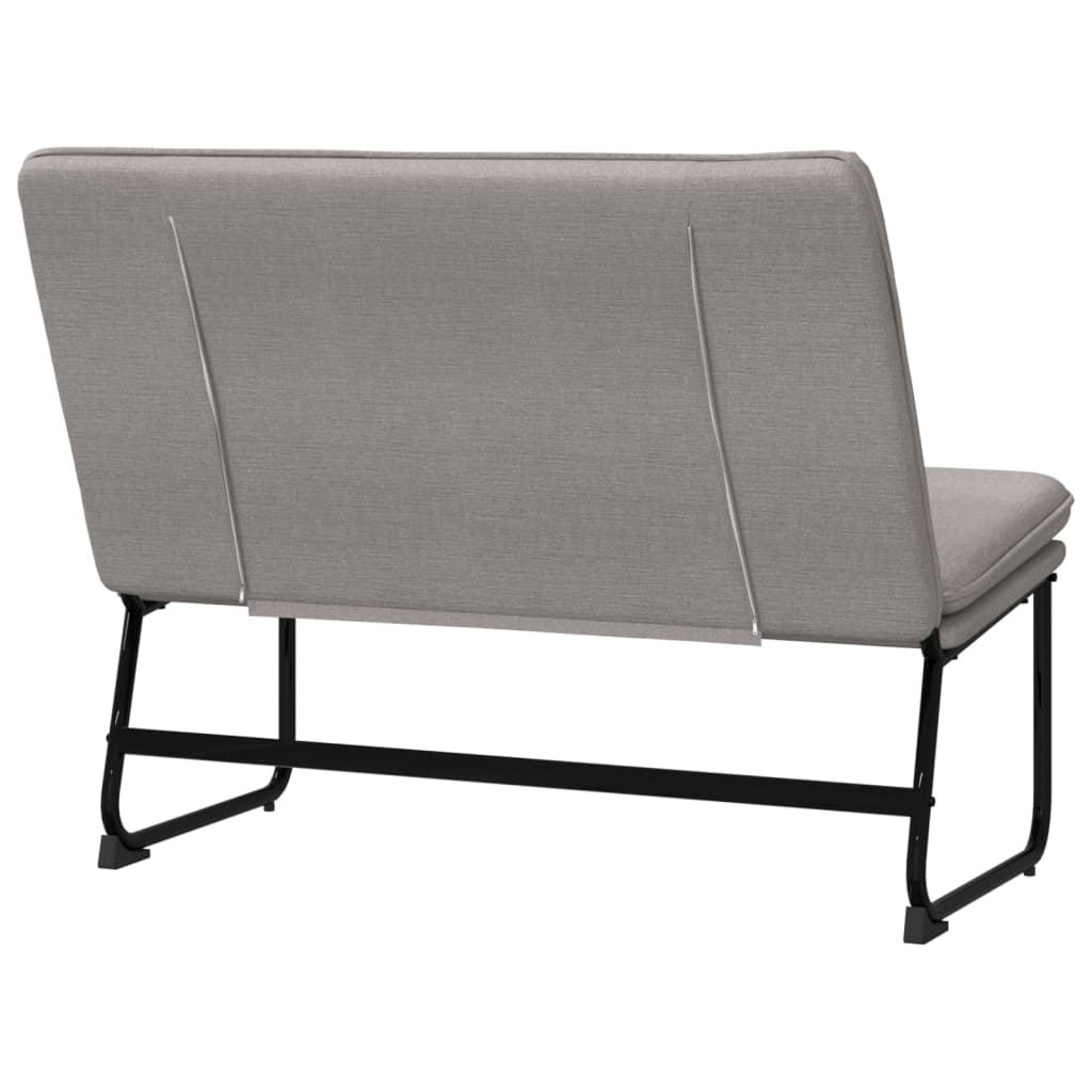vidaXL Ławka, taupe, 100x75x76 cm, obita tkaniną