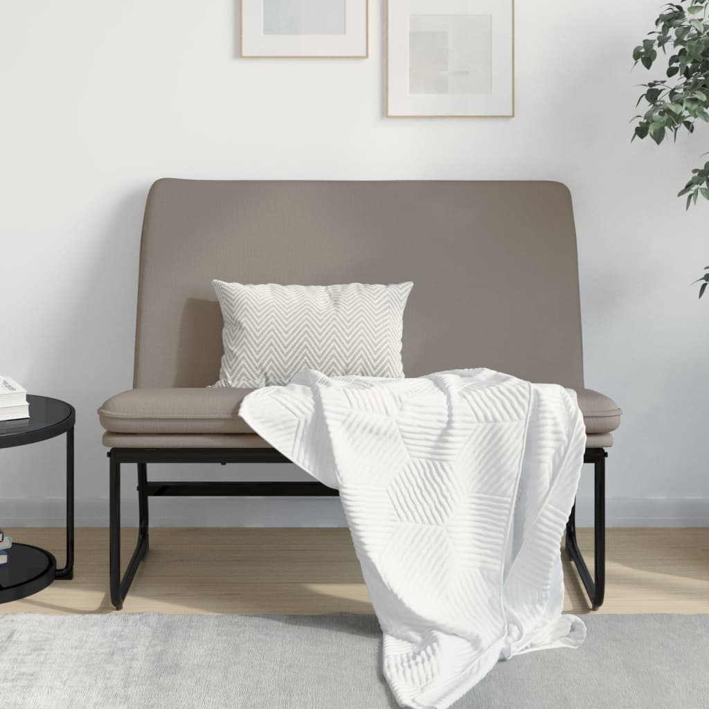 vidaXL Ławka, taupe, 100x75x76 cm, obita tkaniną