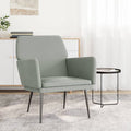 vidaXL Fotel, jasnoszary, 62x79x79 cm, obity aksamitem
