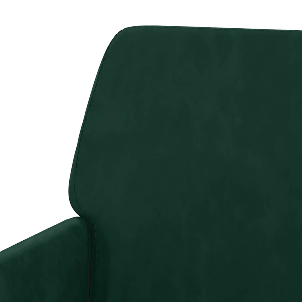 vidaXL Fotel, ciemnozielony, 62x79x79 cm, obity aksamitem