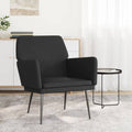 vidaXL Fotel, czarny, 62x79x79 cm, obity aksamitem