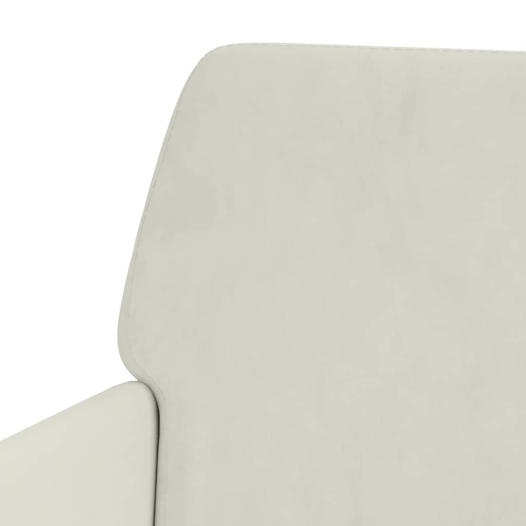 vidaXL Fotel, kremowy, 62x79x79 cm, obity aksamitem