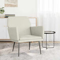 vidaXL Fotel, kremowy, 62x79x79 cm, obity aksamitem