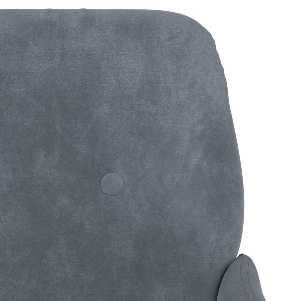 vidaXL Fotel, ciemnoszary, 62x79x79 cm, obity aksamitem