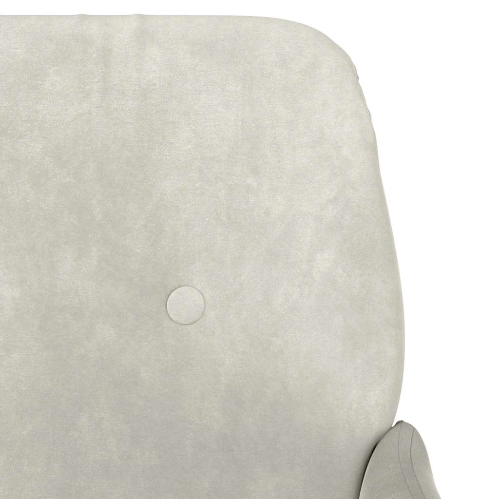 vidaXL Fotel, kremowy, 62x79x79 cm, obity aksamitem