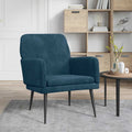 vidaXL Fotel, niebieski, 62x79x79 cm, obity aksamitem