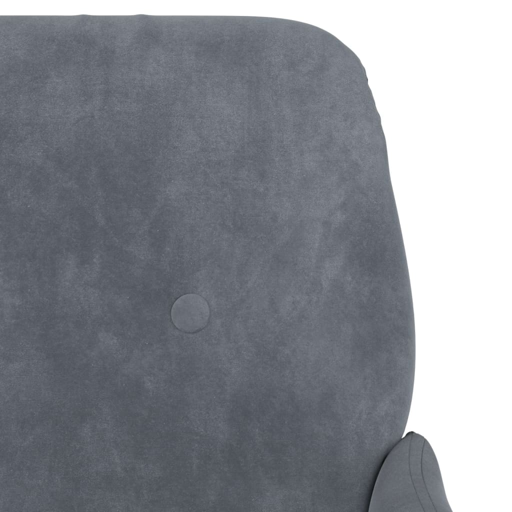 vidaXL Ławka, ciemnoszara, 108x79x79 cm, tapicerowana aksamitem
