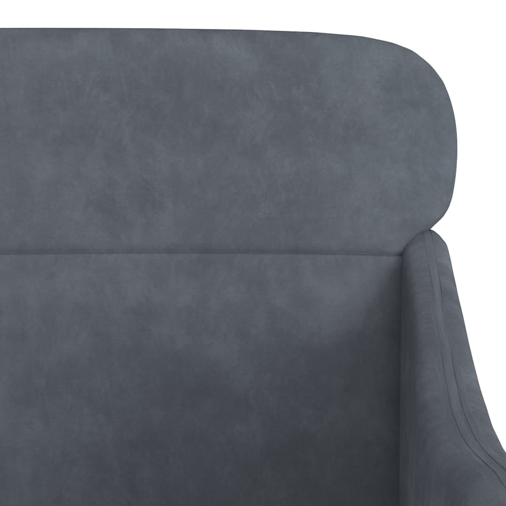vidaXL Fotel, ciemnoszary, 63x76x80 cm, obity aksamitem