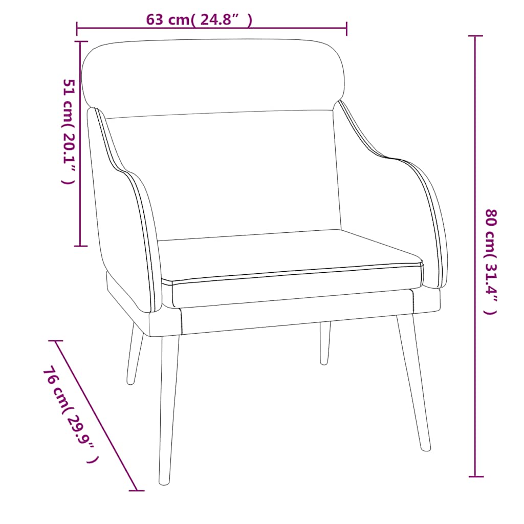 vidaXL Fotel, ciemnozielony, 63x76x80 cm, obity aksamitem