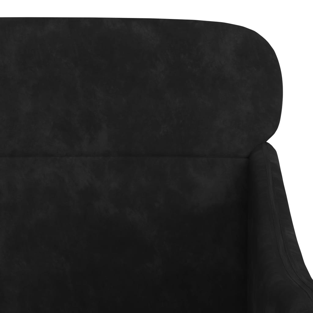 vidaXL Fotel, czarny, 63x76x80 cm, obity aksamitem