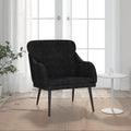 vidaXL Fotel, czarny, 63x76x80 cm, obity aksamitem