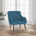 vidaXL Fotel, niebieski, 63x76x80 cm, obity aksamitem